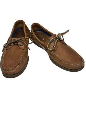 Sperry Original Authentic 2-Eye Slip On Boat Shoes Size 10M Light Brown